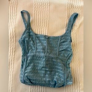 Blue sheer lingerie bodysuit